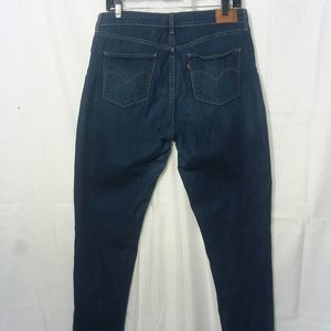 Levi's Jeans high-rise skinny blue jean denim women's 31Wx32L 5 pocket dark wash